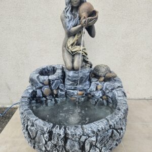 Girl at the Shell Pool Fountain