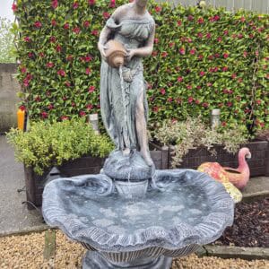 Jug Lady Shell Fountain