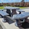 Oval Table With 4 Benches