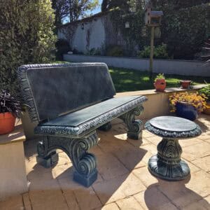Classic Garden Bench With Mini Table