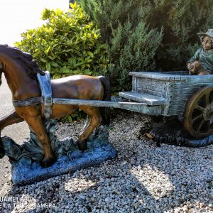 Horse And Cart With Boy Or Girl