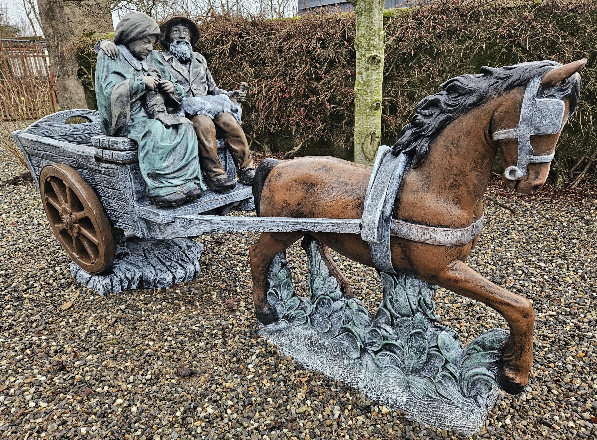 Horse And Cart With Old Man And Woman