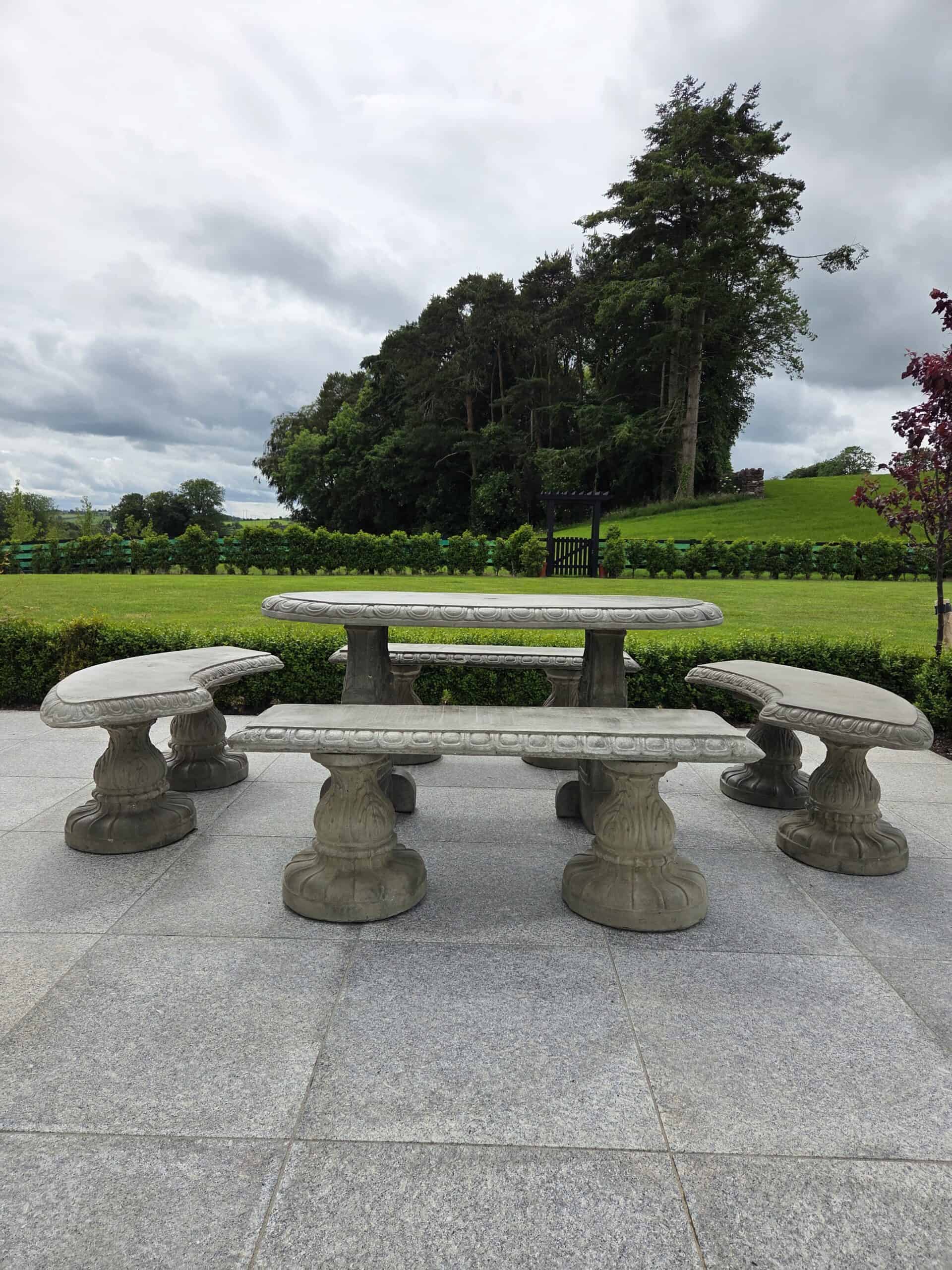 Oval Table With Four Benches - Image 5