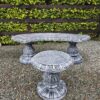Curved Bench With Mini Table